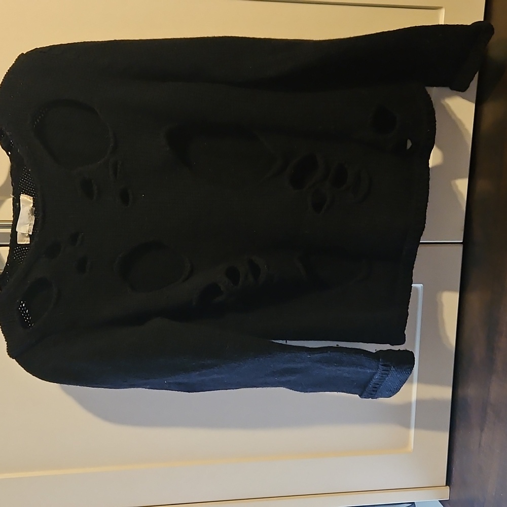 Comme des Garcons Black cut out Sweater